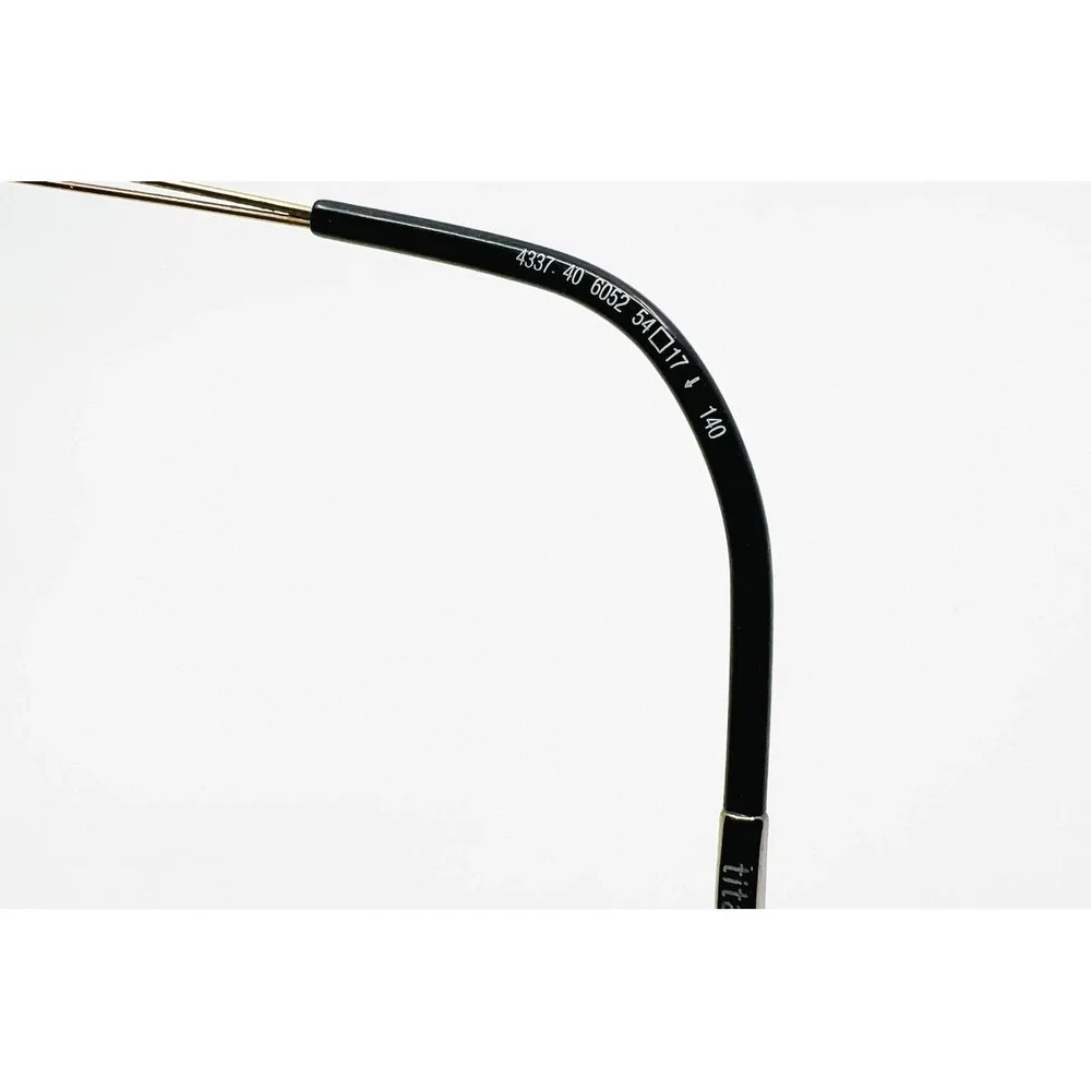 Silhouette Eyeglasses Unisex Gold Semi Rimless Titanium 4337 40 6052 54-17-140